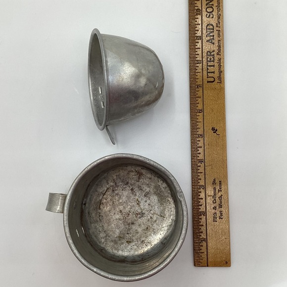 Vintage Aluminum Measuring‎ Cup Set Kitchenware Baking Tool - Picture 7 of 8